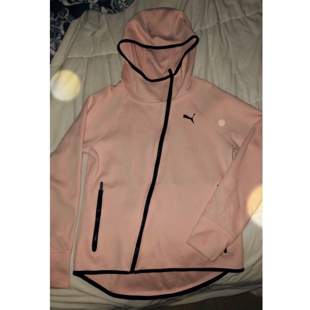 Baby pink PUMA zip up